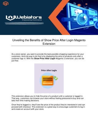 Show Price After Login Magento Extension