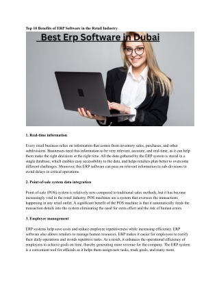 Best Erp Software in Dubai