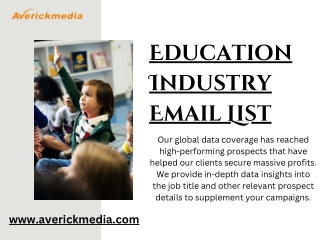 Education Industry Email List - Averickmedia