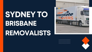 Sydney to Brisbane Removalists | Interstate Removalists