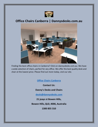 Office Chairs Canberra | Dannysdesks.com.au