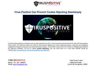 Virus Positive Can Prevent Cookie Hijacking Seamlessly