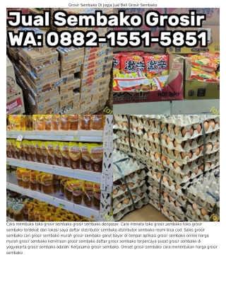 ౦88ᒿ.l55l.585l (WA) Daftar Barang Grosir Sembako Strategi Bisnis Grosir Sembako