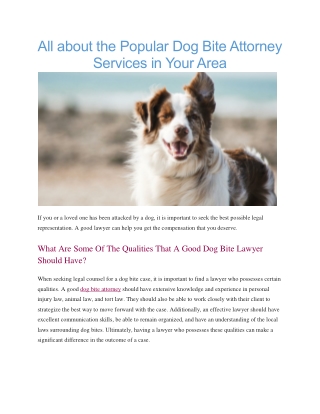 Best dog bite attorney near me