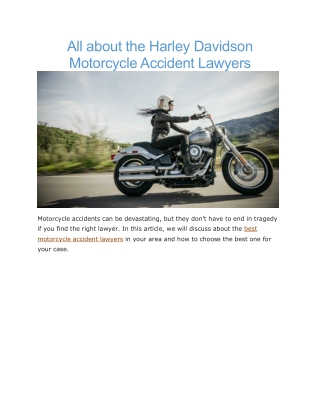 Best motorcycle accident lawyer