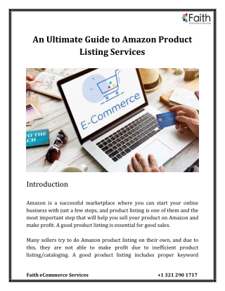 An Ultimate Guide to Amazon Product Listing Services