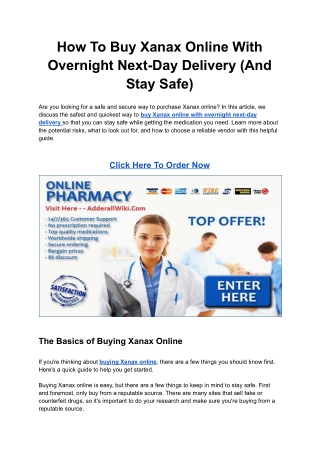 How To Buy Xanax Online With Overnight Next-Day Delivery (And Stay Safe) (1)