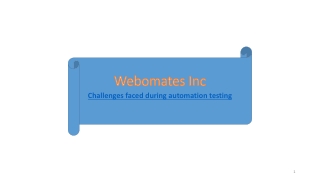 Challenges faced during automation testing