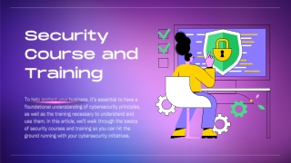Need To Know to Get Started Security Course and Training