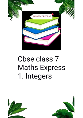 class 7 Maths Integers solved problems