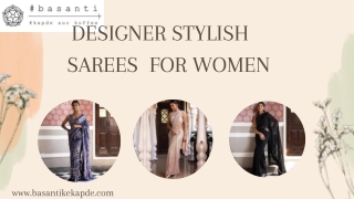 Shop stylish modern saree at Basanti ke kapde