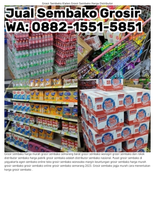 O882•I55I•585I (WA) Modal Buka Usaha Grosir Sembako Distributor Sembako Untuk Gr