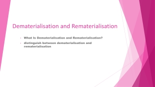 Distinguish Between Dematerialisation and Rematerialisation | Motilal Oswal