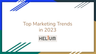 Top Marketing Trends In 2023