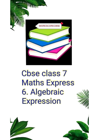 class 7 algebraic expression pdf