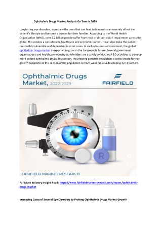 Ophthalmic Drugs Market