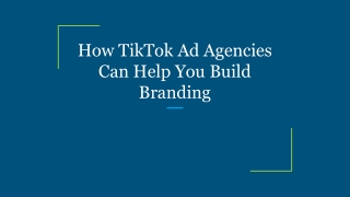 How TikTok Ad Agencies Can Help You Build Branding