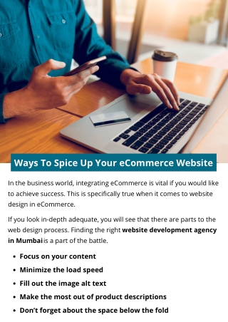 Ways To Spice Up Your eCommerce Website