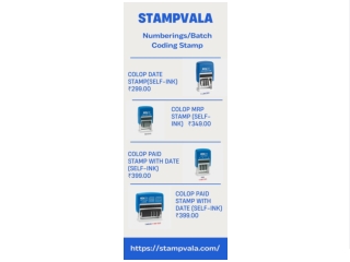 Buy Numberings/Batch Coding Stamp