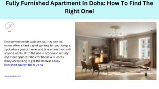 Fully Furnished Apartment In Doha How To Find The Right One!