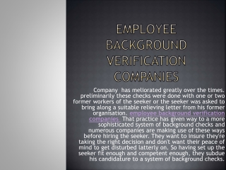 employee background verification companies