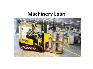 Machinery Loan