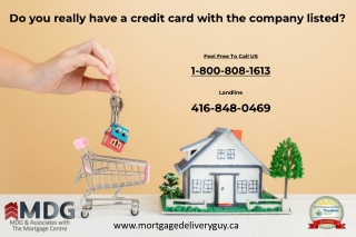 Do you really have a credit card with the company listed? - Mortgage Delivery Gu