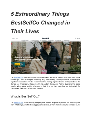 5 Extraordinary Things BestSelfCo Changed in Their Lives