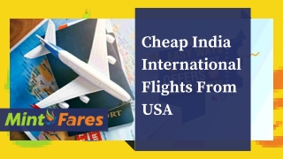 Cheap India International Flights From USA