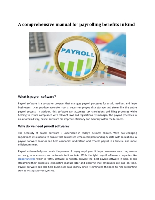 A comprehensive manual for payrolling benefits in kind