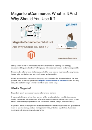 Magento eCommerce_ What Is It And Why Should You Use It