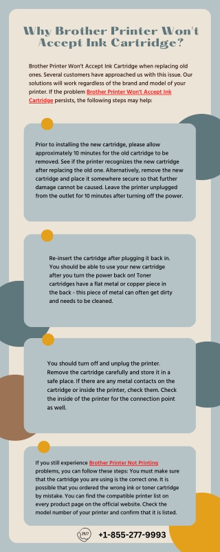 Fix It Now: Brother Printer Won't Accept Ink Cartridge