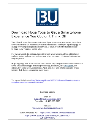 Download Hoga Toga to Get a Smartphone Experience You Couldn’t Think Off