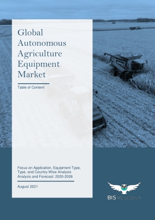 Autonomous Agriculture Equipment Market