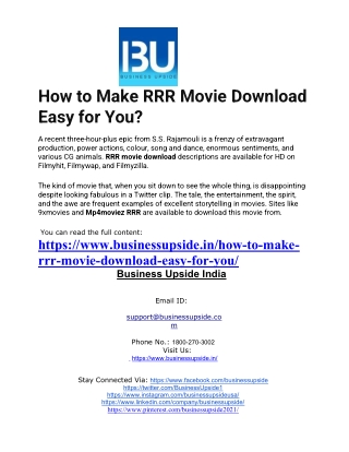 How to Make RRR Movie Download Easy for You