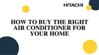 How to Buy the Right Air Conditioner for your Home