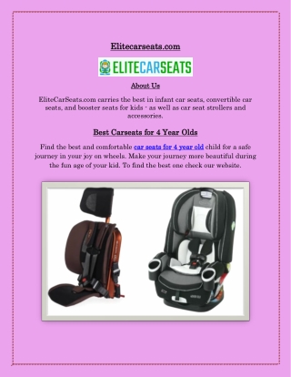 Best Car Seats for 4 Year Olds