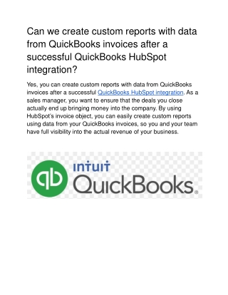 QuickBooks HubSpot integration3