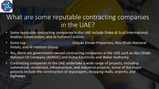 UAE Contracting Companies 