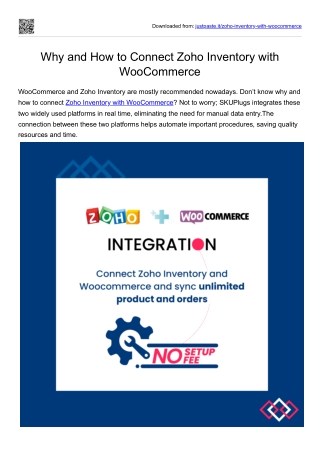 Why and How to Connect Zoho Inventory with