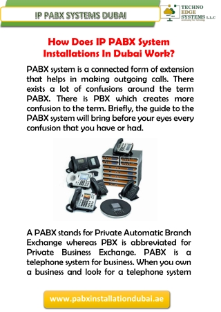 How Does IP PABX System Installations In Dubai Work?