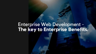 Enterprise Web Development - The key to Enterprise Benefits