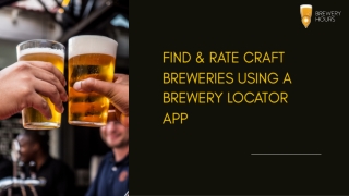 Find & Rate Craft Breweries Using a Brewery Locator App