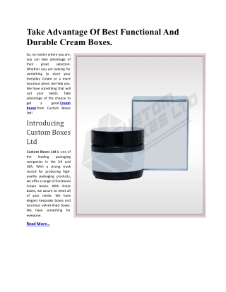 Take Advantage Of Best Functional And Durable Cream Boxe1