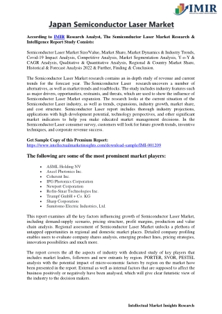 Japan Semiconductor Laser Market