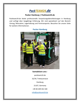 Packer Hamburg  Packteam24.de