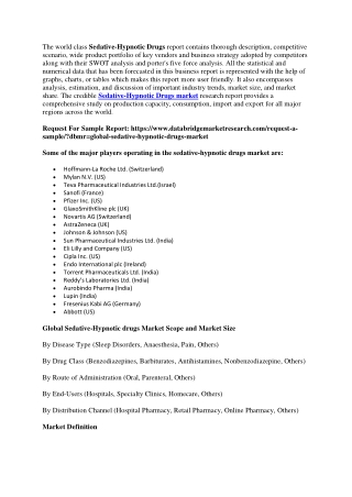 Sedative-Hypnotic drugs Market