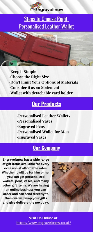 Steps to Choose Right  Personalised Leather Wallet