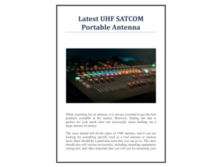 latest UHF SATCOM Portable Antenna