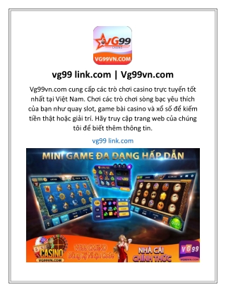 vg99 link.com  Vg99vn.com